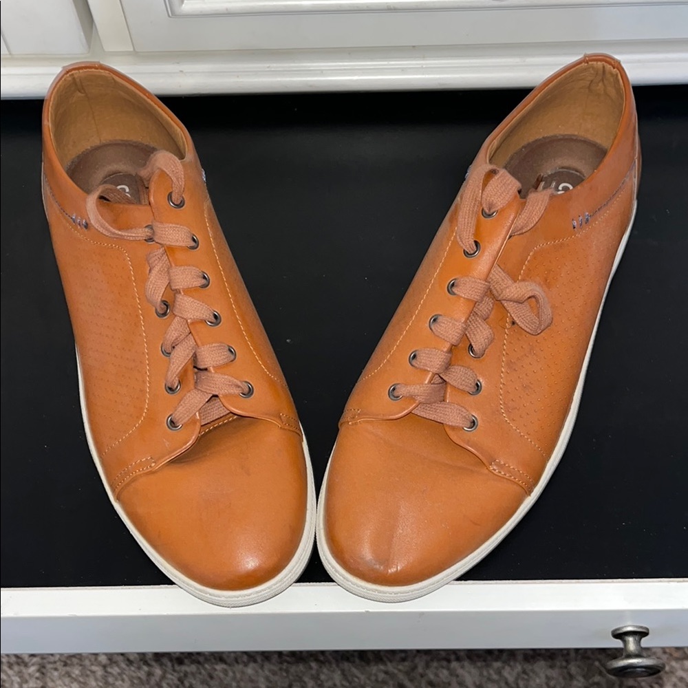 Cordo Comfort Leather Men's Tan Leather Sneakers